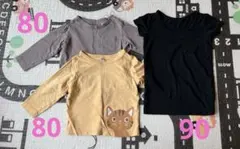 長袖Tシャツ2枚＋半袖ヒートテック1枚セット