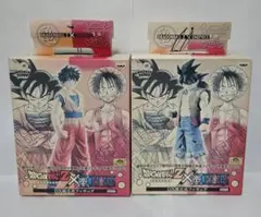 DBZ×ワンピース DX フィギュア 悟空 ルフィ 箱難