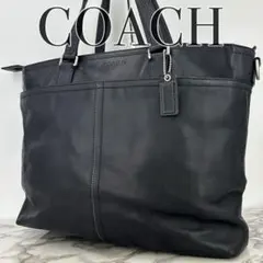 COACH コーチ トートバッグ メンズ レザー 本革 ビジネスバッグ 黒のサムネイル