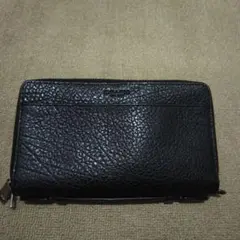 美品✨ コーチ オーガナイザー 長財布 ダブルジップ トラベル シボ革 レザー