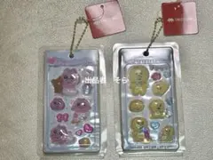 おぱんちゅうさぎ、んぽちゃむうるちゅるシールミニチュアキーホルダー　2種セット
