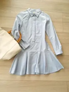 水色シャツワンピース/ブルー系のサムネイル