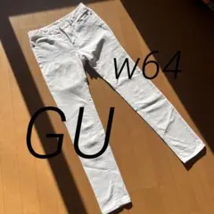 GUホワイト スキニーデニム ウエスト