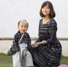 親子リンクコーデ　ワンピース＆袴