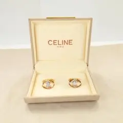 CELINE ゴールド カフリンクス 専用ボックス付き