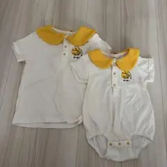 美品⭐︎お揃い⭐︎80cm✖️110cm トップス　ロンパース