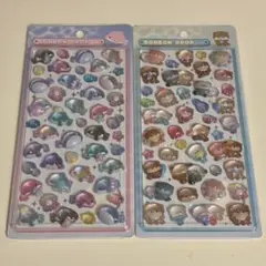 ボンボンドロップシール 水族館　イルカ　カワウソ　2種セット