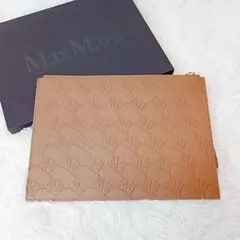 【未使用級】マックスマーラ セカンドバッグ クラッチバッグ レザー 総柄