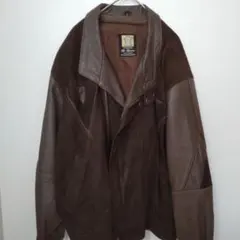 【一点物】日本製 羊革 ラム レザージャケット 茶色 希少