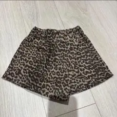 スカート風　しょーパン　ミニスカ　ショート丈　ヒョウ柄　豹柄