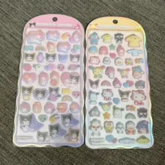 サンリオ クラックス コットンパフィーシール ポチャッコ キティ ハンギョドン