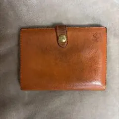 イルビゾンテ　オレンジレザー二つ折り財布