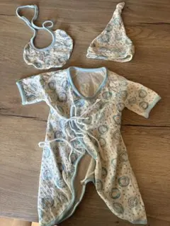 ベビー服 ロンパース・帽子・ビブセット