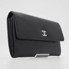 極美品⭐️CHANEL シャネル ラムスキン ココマーク 財布 ブラック 極美品】CHANEL シャネル マトラッセ ラムスキン ココマーク