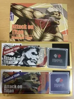 進撃の巨人 鎧の巨人 世界陸上 トレーディングチケット風カード ポストカード