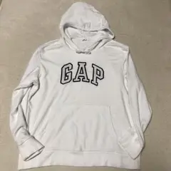 GAP ギャップ　スウェットパーカー ビッグロゴ　白×紺　メンズL