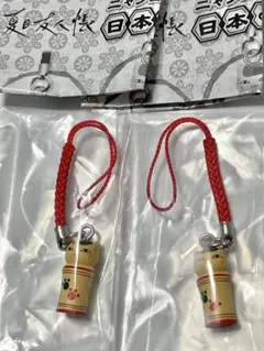 夏目友人帳　ニャンコ先生 日本の民芸カプセルトイ　ペアこけしニャンコ先生