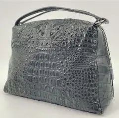 ほぼ新品　本革　ロダニア　マットクロコダイル　シルバー金具2wayバッグ