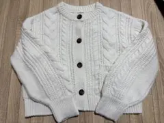GUケーブル編みカーディガン
