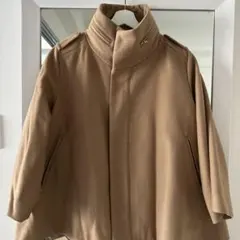 アダムエロペ ウール カシミヤ ショートコート ポンチョ 春コート