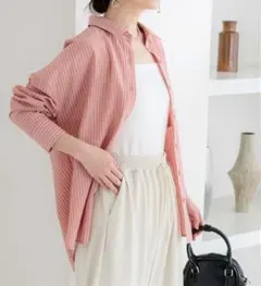 BELLUNA ベルーナ　接触冷感　シワになりにくい透け感シャツのサムネイル