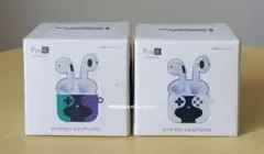 コントローラーワイヤレスイヤホン　Pro4　パープルグリーン/ホワイトのサムネイル