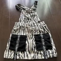 ANAP GIRL ゼブラ柄 ジャンバースカート　XSサイズ