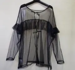 新品 RELACHE チュールフリルT トップス ブラウス しまむら Lサイズのサムネイル