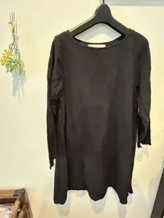 PUAL CE CIN 刺繍ワンピース　ブラック　Aライン　ナチュラル系のサムネイル