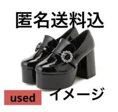 INGNI イング ビジューバックル　 厚底ローファー ブラック　Mのサムネイル