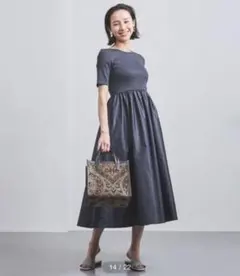 ＜UNITED ARROWS＞FIT＆FLA ショートスリーブ ワンピース