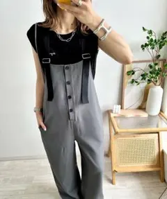 NOAHL mayoさんコラボ サロペット オーバーオール チャコール - メルカリ
