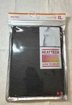 【UNIQLO】 ヒートテック/ 八分袖 / UネックT / XL/ダークグレー
