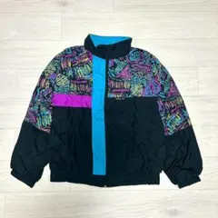 90s MEMBERS ONLY ヴィンテージ ナイロンジャケット 総柄 派手