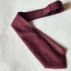 バーバリー ネクタイ 赤 シルク 小紋柄 ビジネス 入社式 高級感