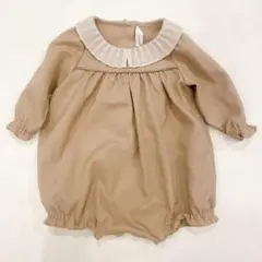 美品【june little closet】ペタルドレス70サイズ　ベージュ
