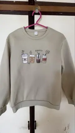 SHEIN コーヒーカップイラスト トレーナー 11-12Y
