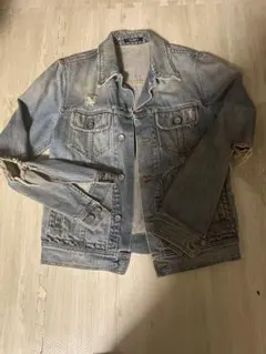 ドルチェアンドガッバーナダメージ加工 ライトブルーデニムジャケット