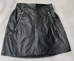 ライダースジャケット風フェイクレザーのミニスカート