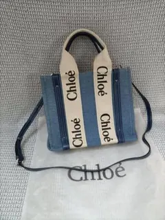 トートバッグ 【即購入ＯＫ】デニムブルー ショルダーバッグ スモール