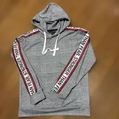 ZARA チェック柄 フード付きパーカー M