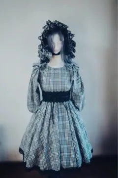 axes femme kawaii タータンチェックワンピース&ジャケットセット