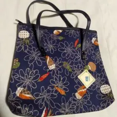 昭和レトロ 藍染 バッグ トートバッグ 未使用品