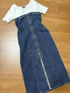GU デニムジップアップワンピース Sサイズのサムネイル