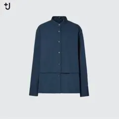 ユニクロ UNIQLO +J スーピマコットンシャツジャケット（長袖） ブルー