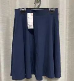 ユニクロ　紺　フレアスカート ミニ Sサイズ