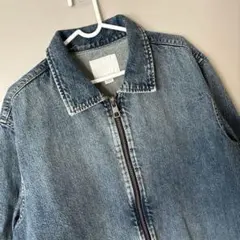 【ZARA】半袖 デニムジャケット ジップアップ オーバーサイズ