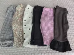 90サイズ　女の子　七分丈ボトムス　6点まとめ売り　ズボン　レギンス　保育園着