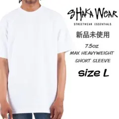新品未使用 シャカウェア 7.5 マックスヘビーウェイト 無地 Tシャツ 白 L
