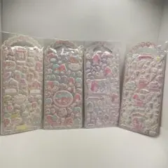 リトルツインスターズ キキララ ぷくぷく 立体シール 4種セット 海外正規品